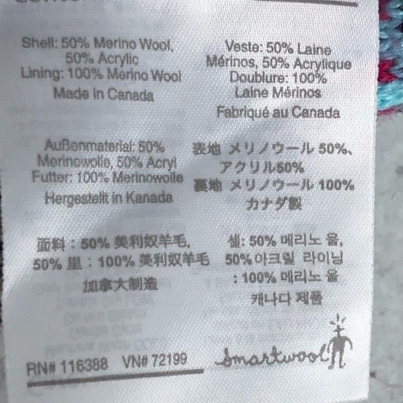 Smartwool Beanie Merino Wool And Acrylic Blend 100% Merino Wool Lining One Size - Picture 6 of 7